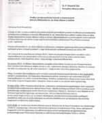 Pismo do prezydenta Żuka oraz wojewody Czarnka 1/4 Pismo do prezydenta Żuka oraz wojewody Czarnka 1/4